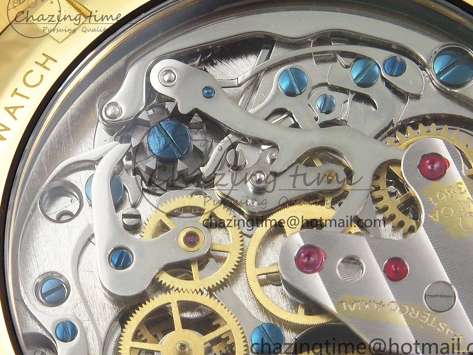 0204 Speedmaster YG RMF Best Edition YG Black Dial on YG Bracelet Lemania HW Durable 7725